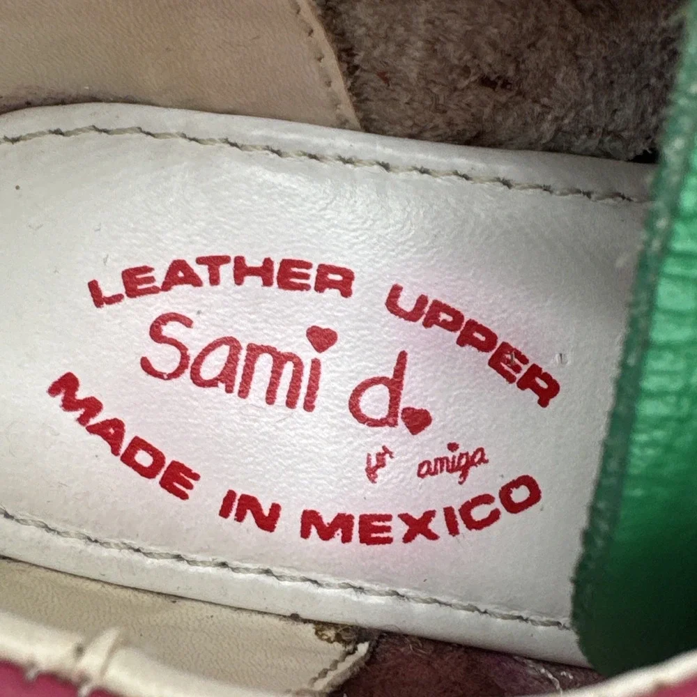 SAMID Girls Shoes Size 8‎ Leather Shoes Sami d Rainbow Multi Color 🌈